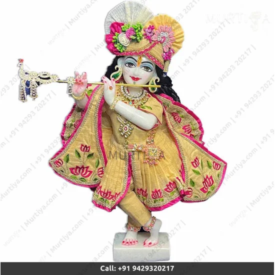 Krishna in yellow dress outlet